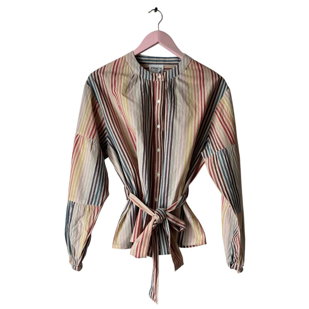 FRNCH Rainbow Stripe Blouse